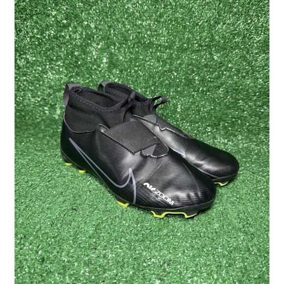 Nike Zoom Mercurial Superfly 9 Soccer Cleats Black Shoes Boys Size 4Y DJ5623-001 - Picture 2 of 9